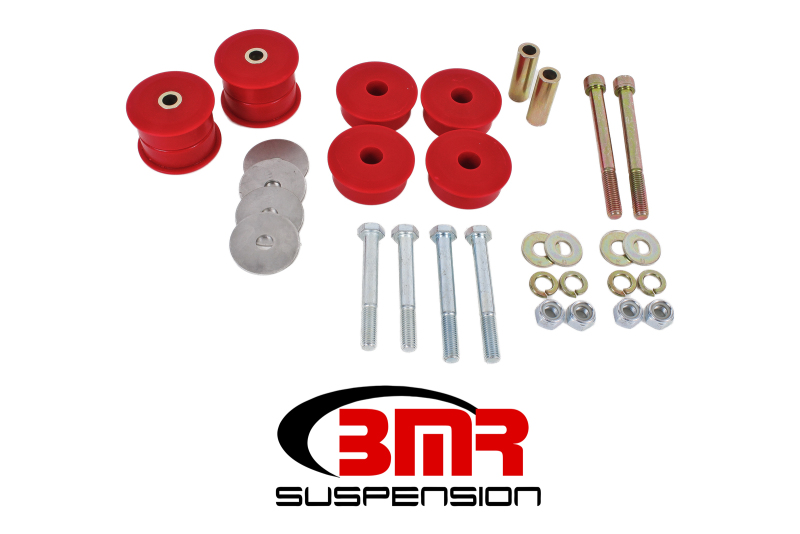 Ford Mustang Differential Bushing Kit - BMR Suspension - Polyurethane - Red - `15-`23 Ford Mustang Differential Bushing Kit - BMR Suspension - Polyurethane - Red - `15-`23